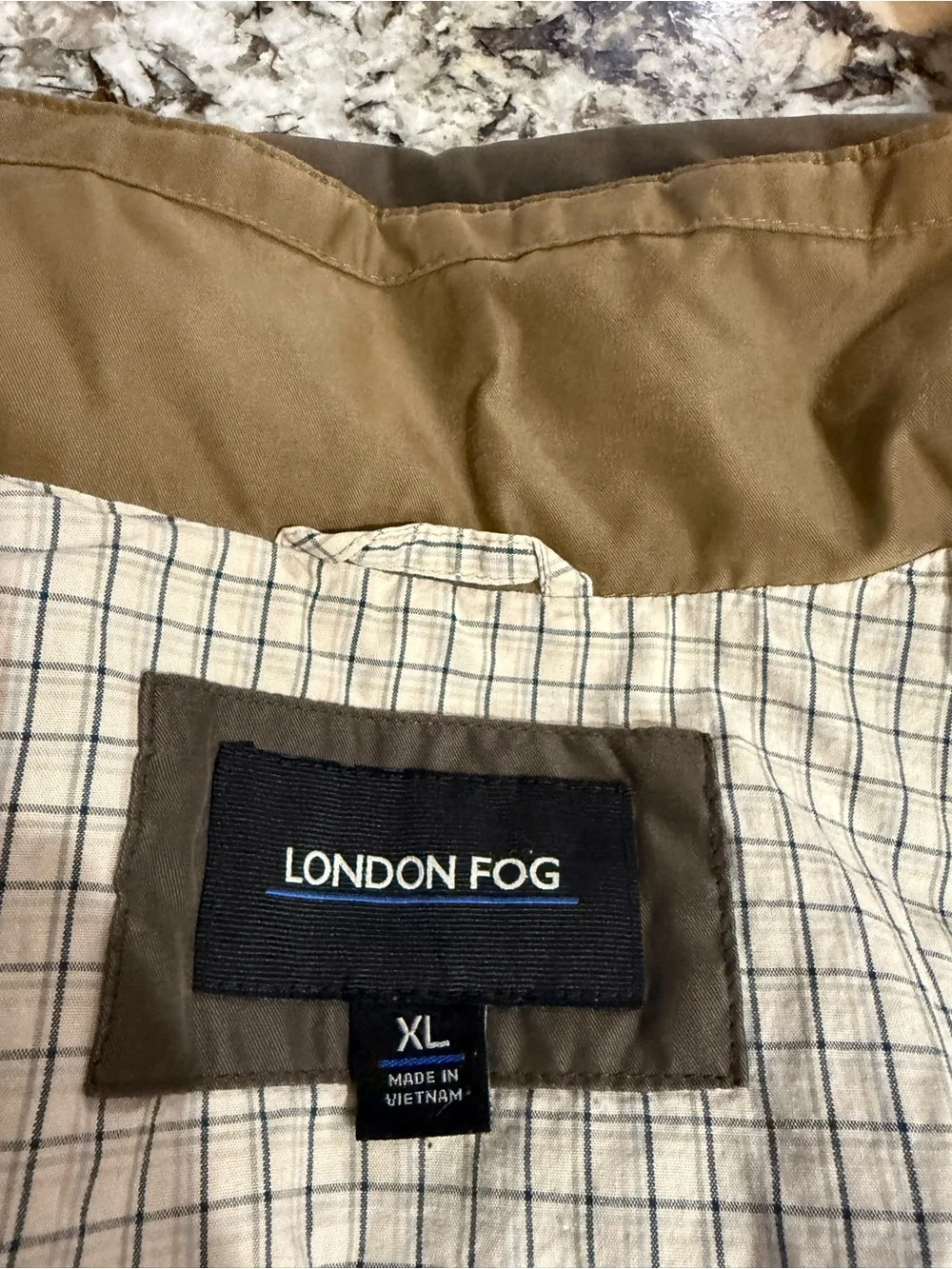 London Fog Men's brown Brown Zip-Front Raincoat with hood